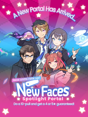 New Faces Spotlight Portal (Yuki Mishima, Inori Shota, Rinne Hikawa, Seiji Takamori) announcement.png