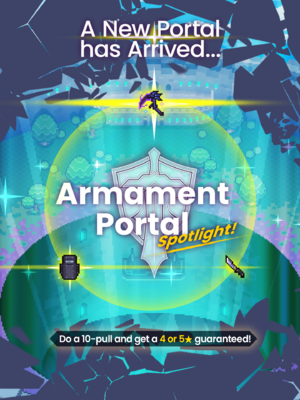 Armament Spotlight Portal (Grim Scythe, Handheld Bunker, Camping Knife) announcement.png