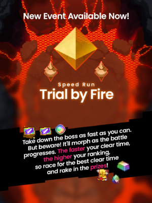 Speed Run Trial by Fire Event announcement.png