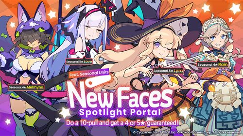 New Faces Spotlight Portal (Lyra (Halloween), Love (Halloween), Melmyna (Halloween), Rain (Halloween)).jpg